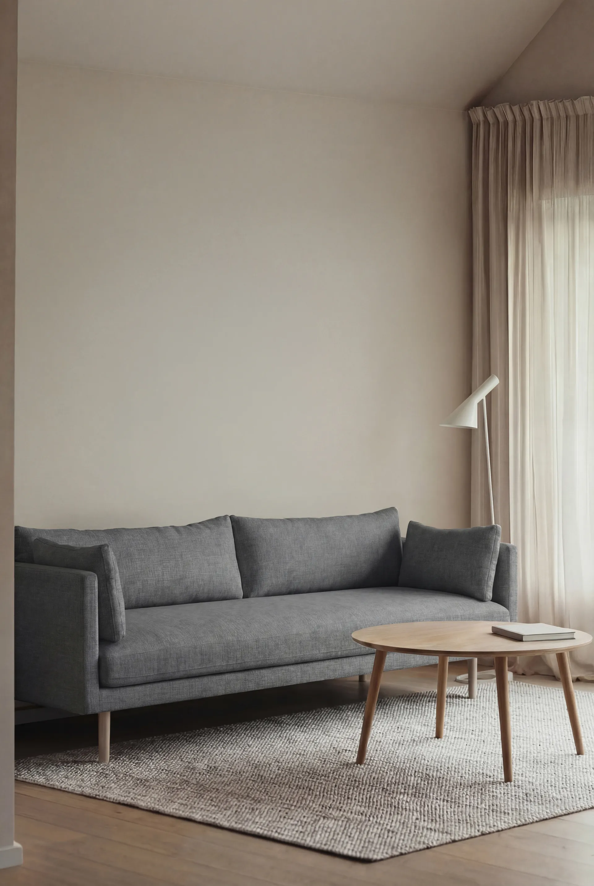 Linnevik sofa, Same Blue 6678-dąb olejowany na biało, 4-osobowa, bez falbany 1898
