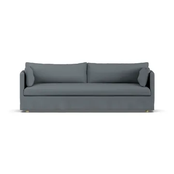 Linnevik sofa - Same Blue 6678-dąb olejowany na biało, 4-osobowa, z falbaną - 1898