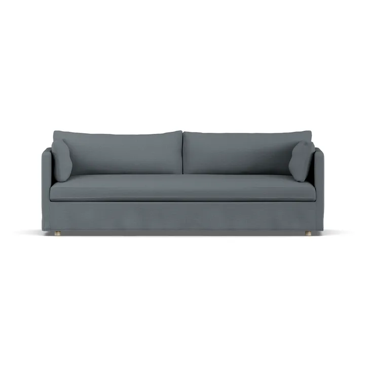Linnevik sofa - Same Blue 6678-dąb olejowany na biało, 4-osobowa, z falbaną - 1898