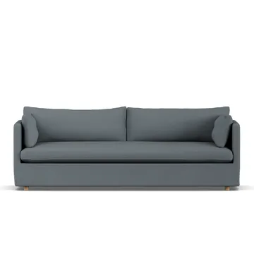 Linnevik sofa - Same Blue 6678-dąb olejowany na biało, 4-osobowa, z falbaną - 1898