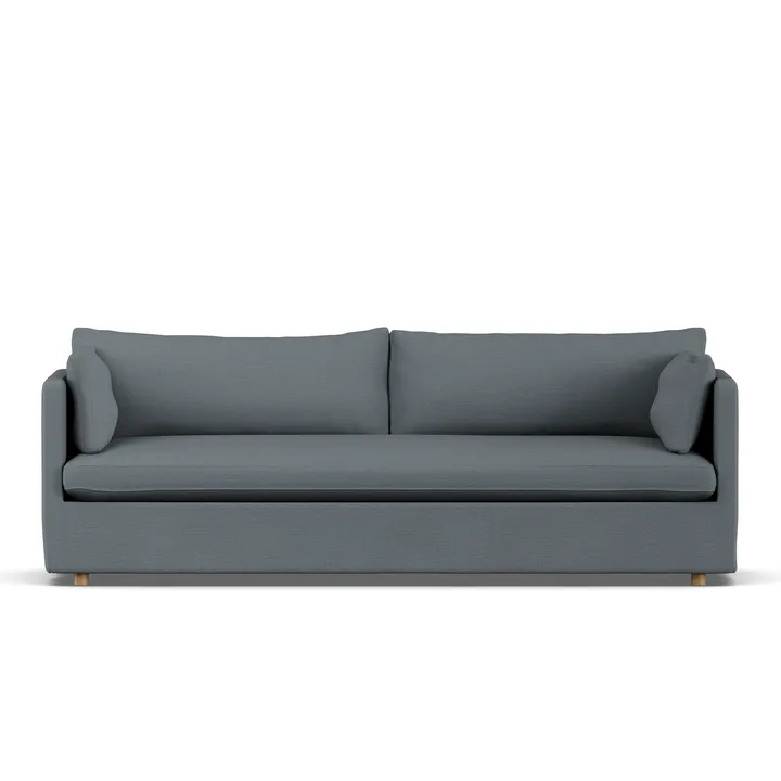 Linnevik sofa - Same Blue 6678-dąb olejowany na biało, 4-osobowa, z falbaną - 1898