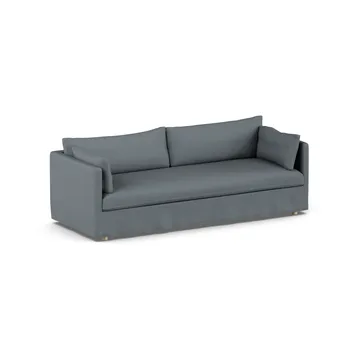 Linnevik sofa - Same Blue 6678-dąb olejowany na biało, 4-osobowa, z falbaną - 1898