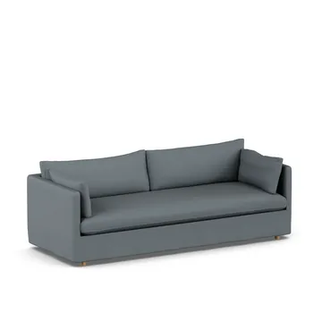 Linnevik sofa - Same Blue 6678-dąb olejowany na biało, 4-osobowa, z falbaną - 1898