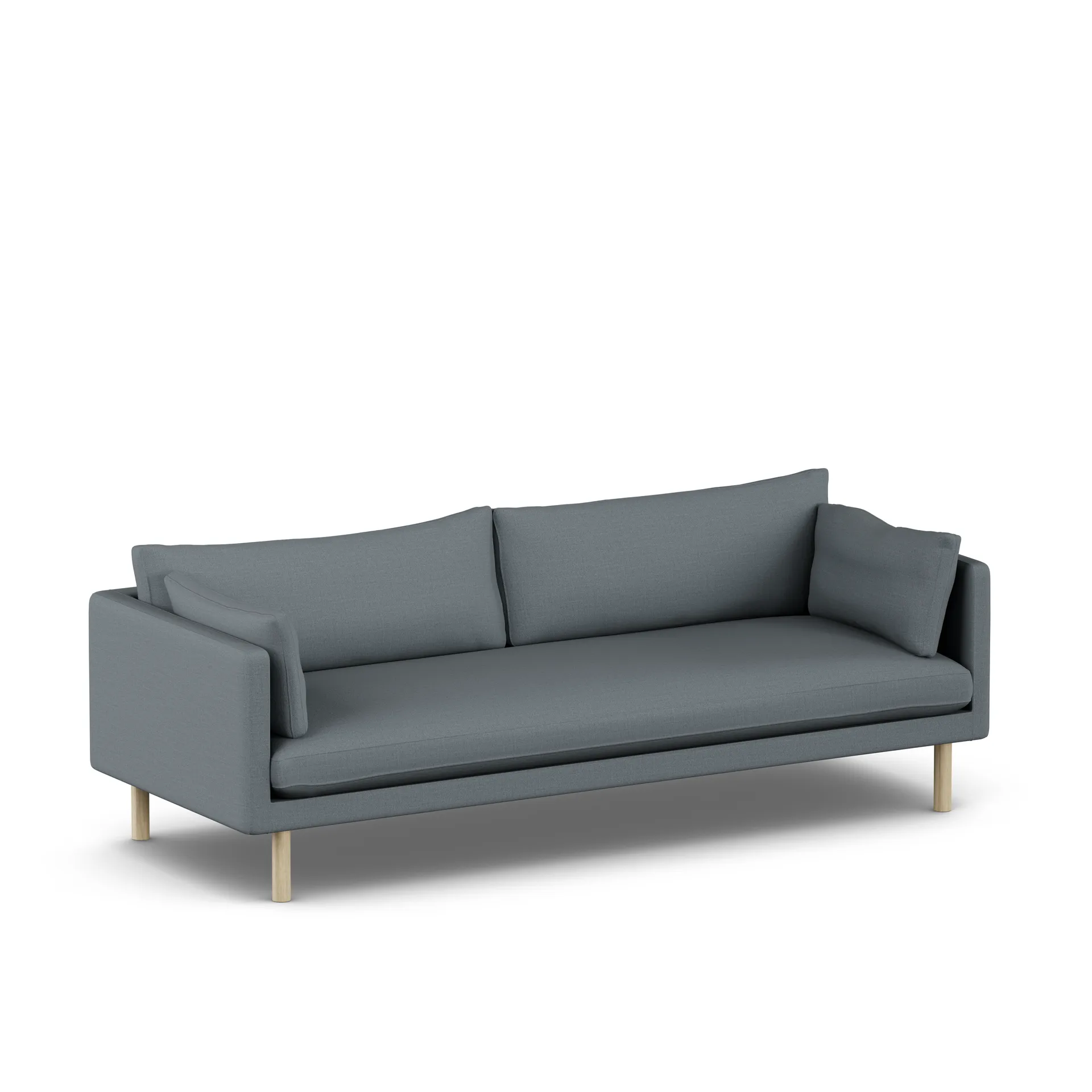 Linnevik sofa, Same Blue 6678-dąb olejowany na biało, 4-osobowa 1898