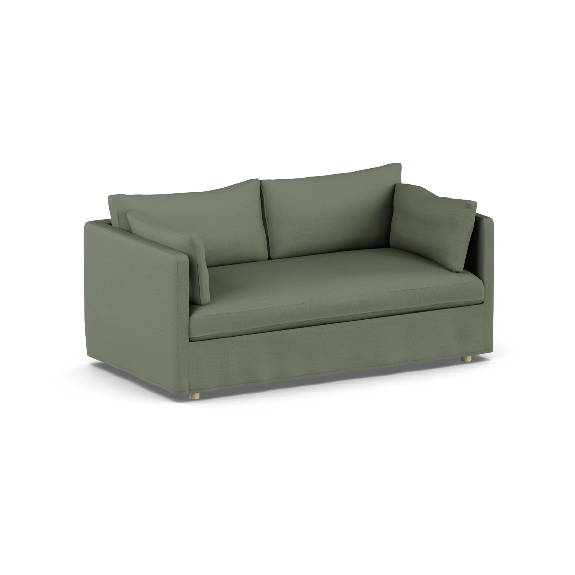 Linnevik sofa, Same Forest 6677-dąb olejowany na biało, 2-osobowa, z falbaną 1898