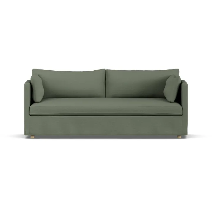 Linnevik sofa - Same Forest 6677-dąb olejowany na biało, 3-osobowa, z falbaną - 1898