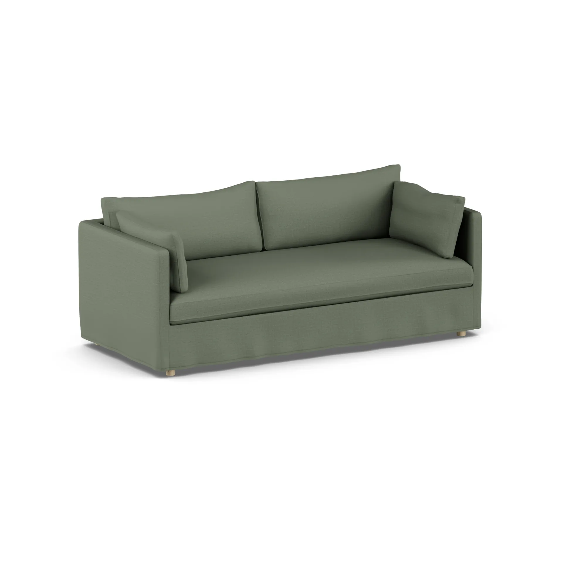 Linnevik sofa, Same Forest 6677-dąb olejowany na biało, 3-osobowa, z falbaną 1898