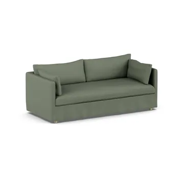 Linnevik sofa - Same Forest 6677-dąb olejowany na biało, 3-osobowa, z falbaną - 1898