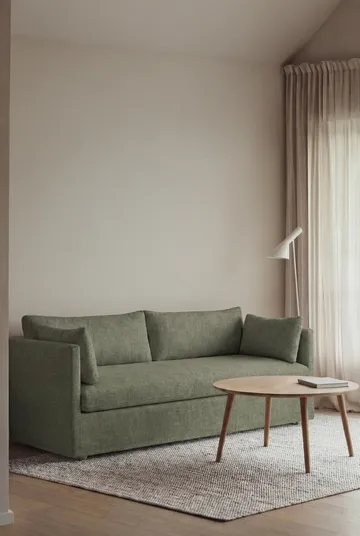 Linnevik sofa - Same Forest 6677-dąb olejowany na biało, 3-osobowa, z falbaną - 1898