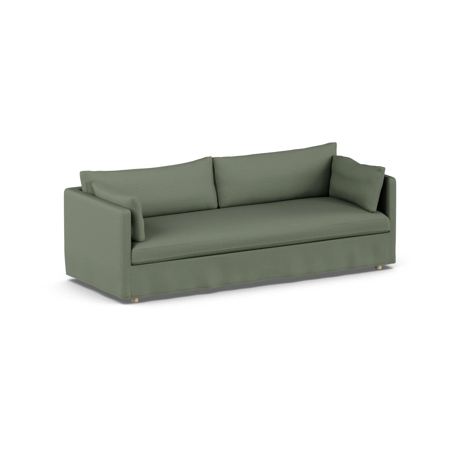 Linnevik sofa, Same Forest 6677-dąb olejowany na biało, 4-osobowa, z falbaną 1898