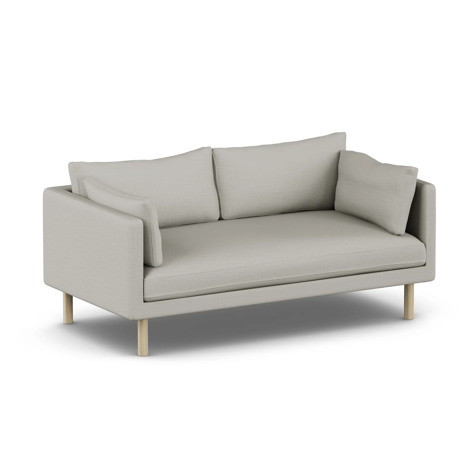 Linnevik sofa, Same Grey 6673-dąb olejowany na biało, 2-osobowa, bez falbany 1898