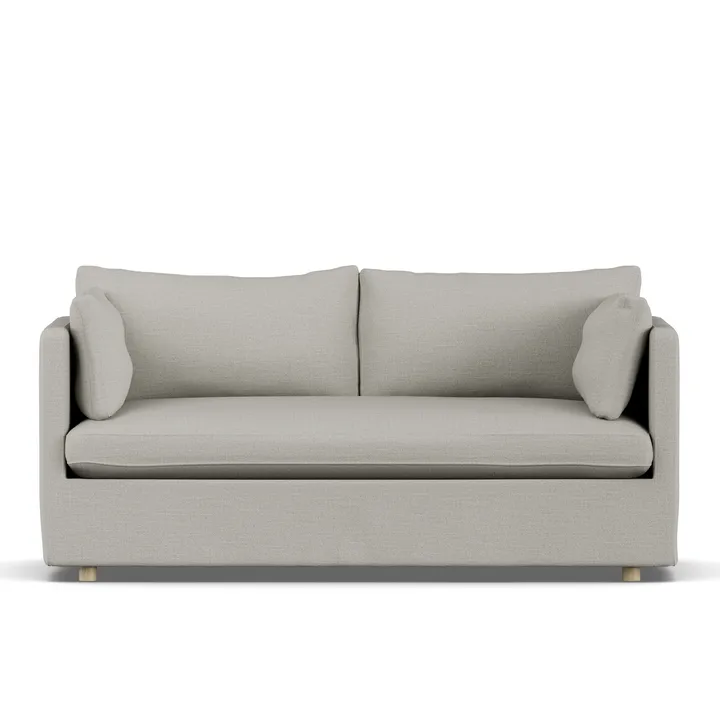 Linnevik sofa - Same Grey 6673-dąb olejowany na biało, 2-osobowa, z falbaną - 1898