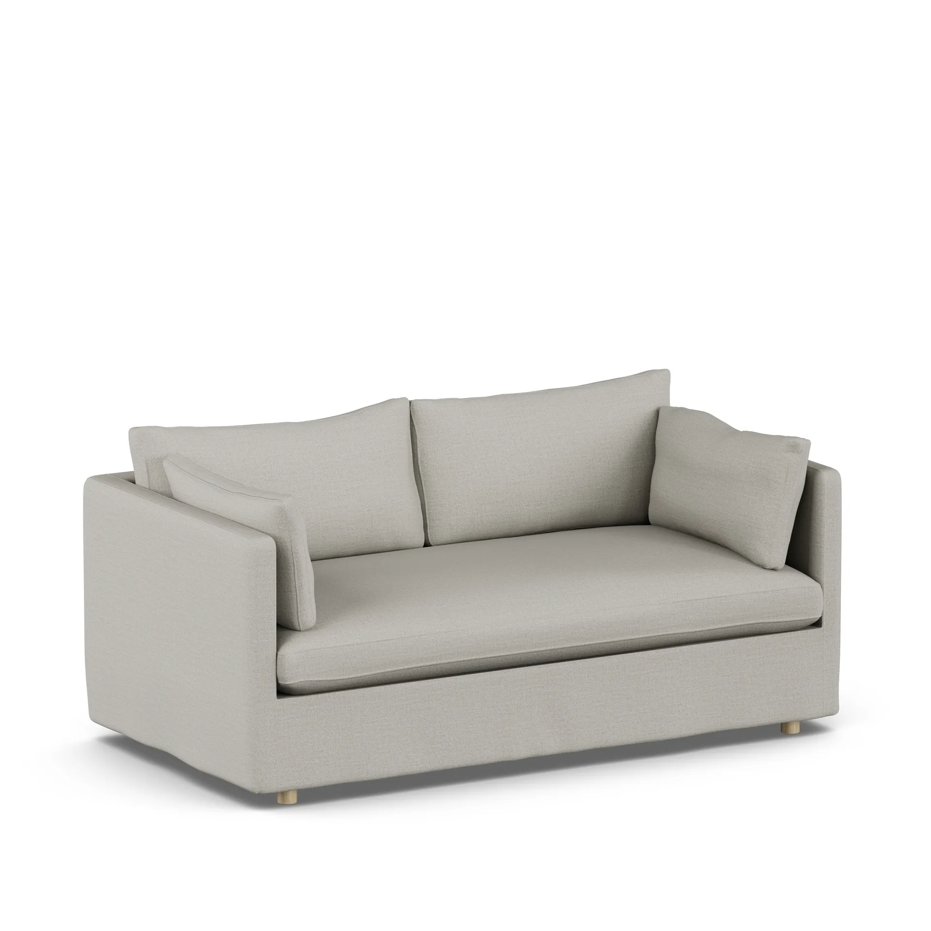 Linnevik sofa, Same Grey 6673-dąb olejowany na biało, 2-osobowa, z falbaną 1898