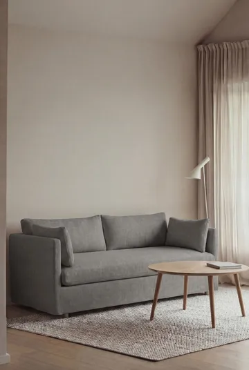 Linnevik sofa - Same Grey 6673-dąb olejowany na biało, 2-osobowa, z falbaną - 1898