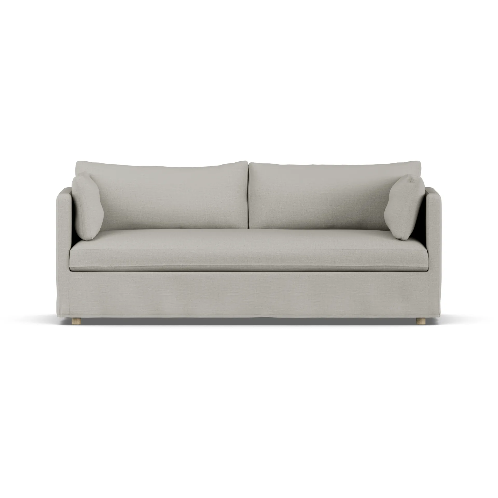 Linnevik sofa, Same Grey 6673-dąb olejowany na biało, 3-osobowa, z falbaną 1898