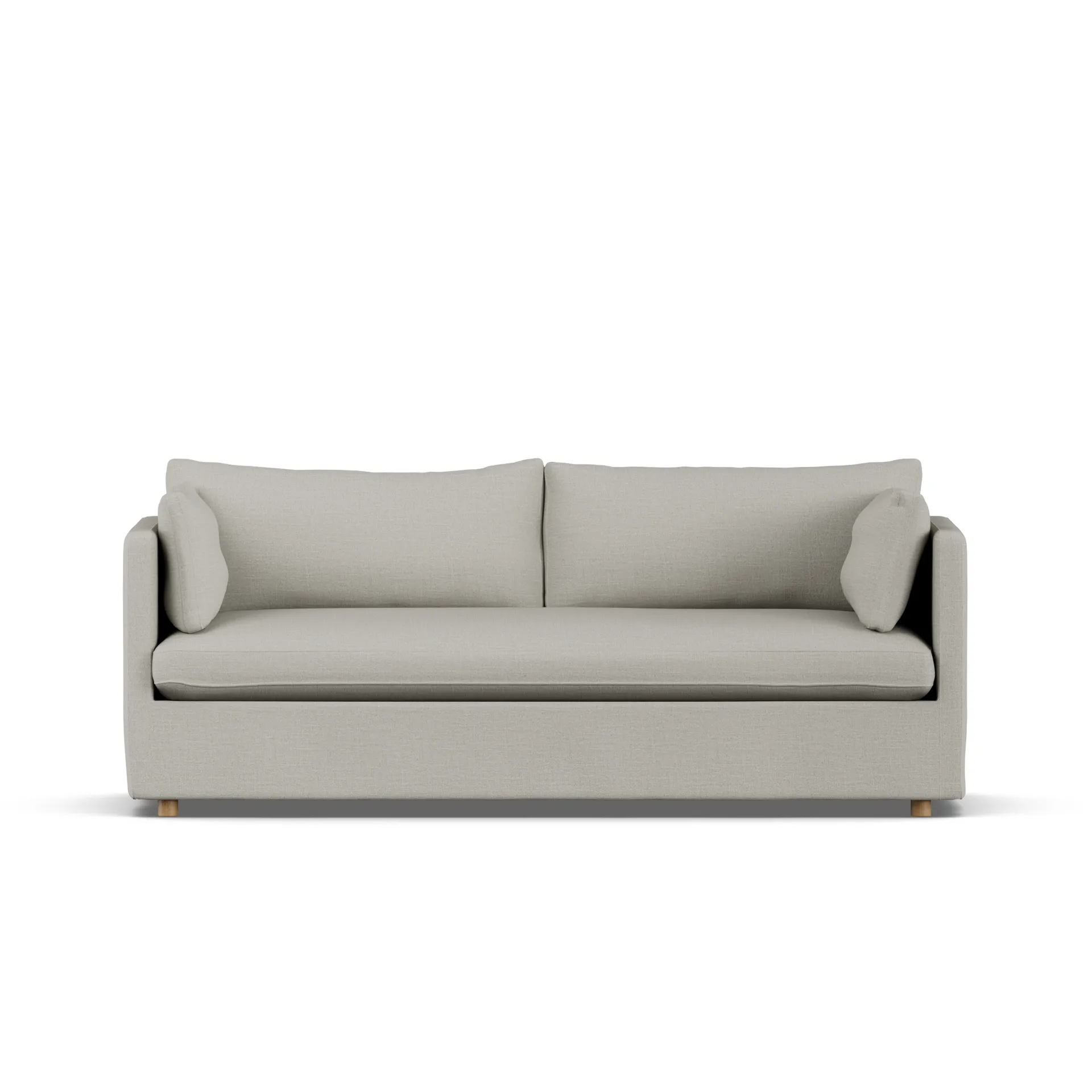 Linnevik sofa, Same Grey 6673-dąb olejowany na biało, 3-osobowa, z falbaną 1898