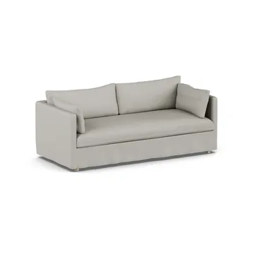 Linnevik sofa - Same Grey 6673-dąb olejowany na biało, 3-osobowa, z falbaną - 1898