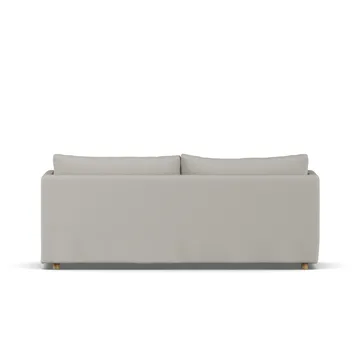 Linnevik sofa - Same Grey 6673-dąb olejowany na biało, 3-osobowa, z falbaną - 1898