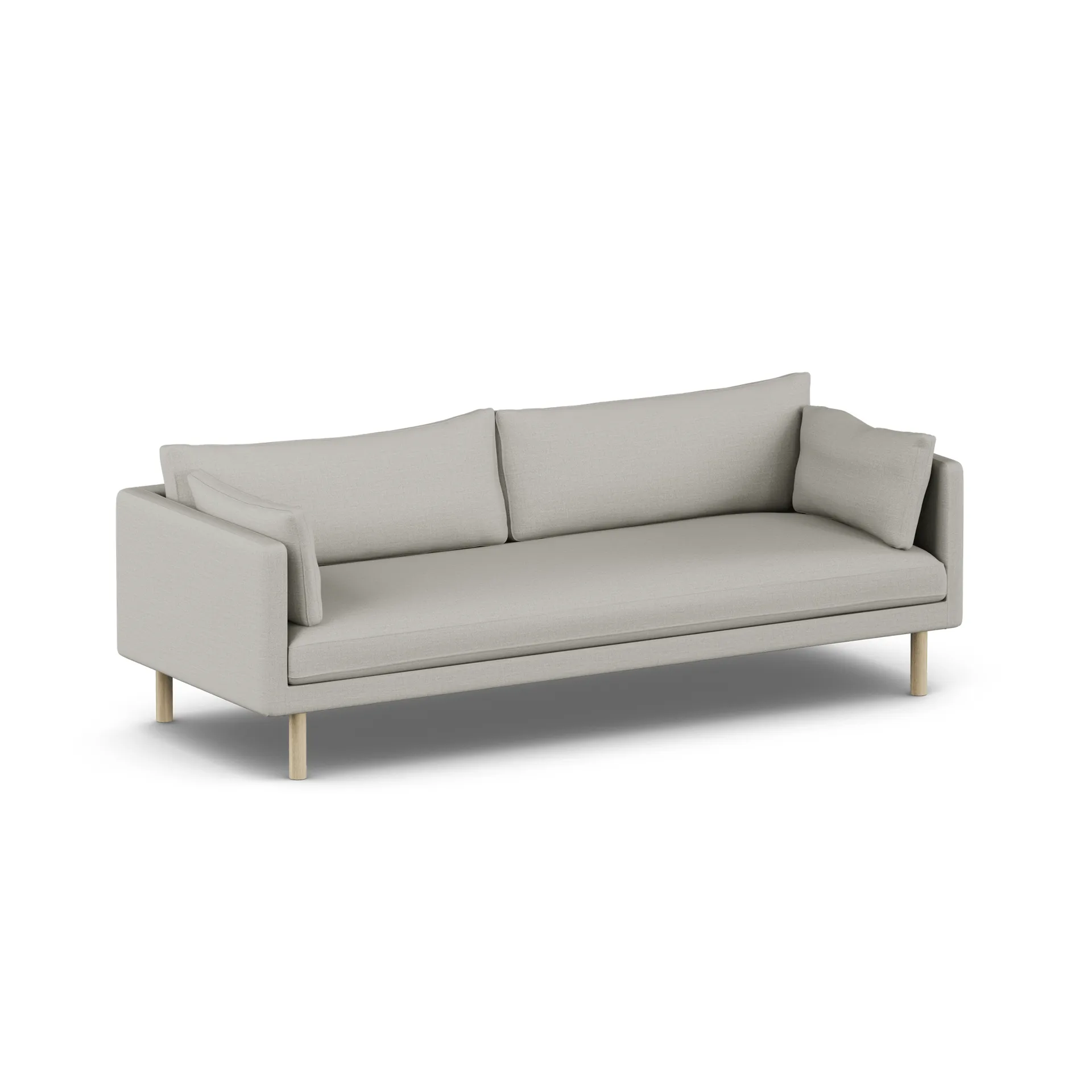 Linnevik sofa, Same Grey 6673-dąb olejowany na biało, 4-osobowa, bez falbany 1898