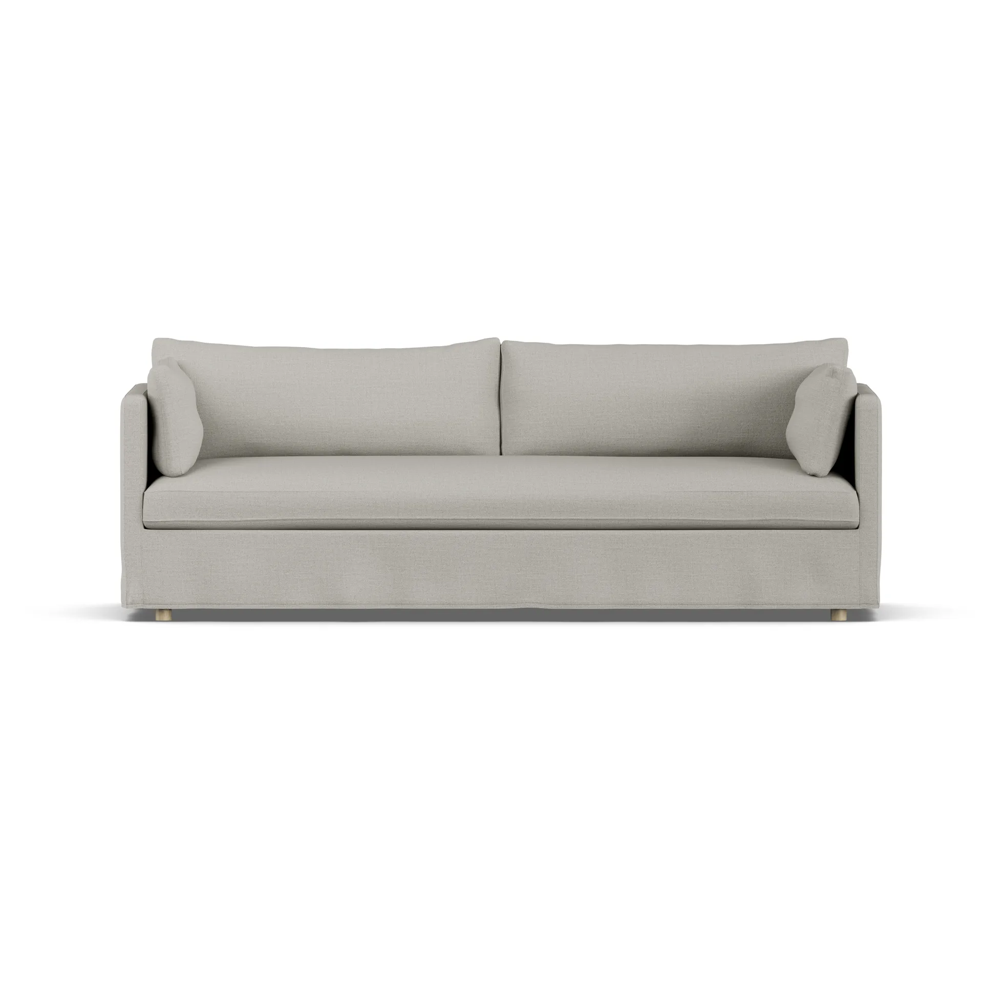 Linnevik sofa, Same Grey 6673-dąb olejowany na biało, 4-osobowa, z falbaną 1898