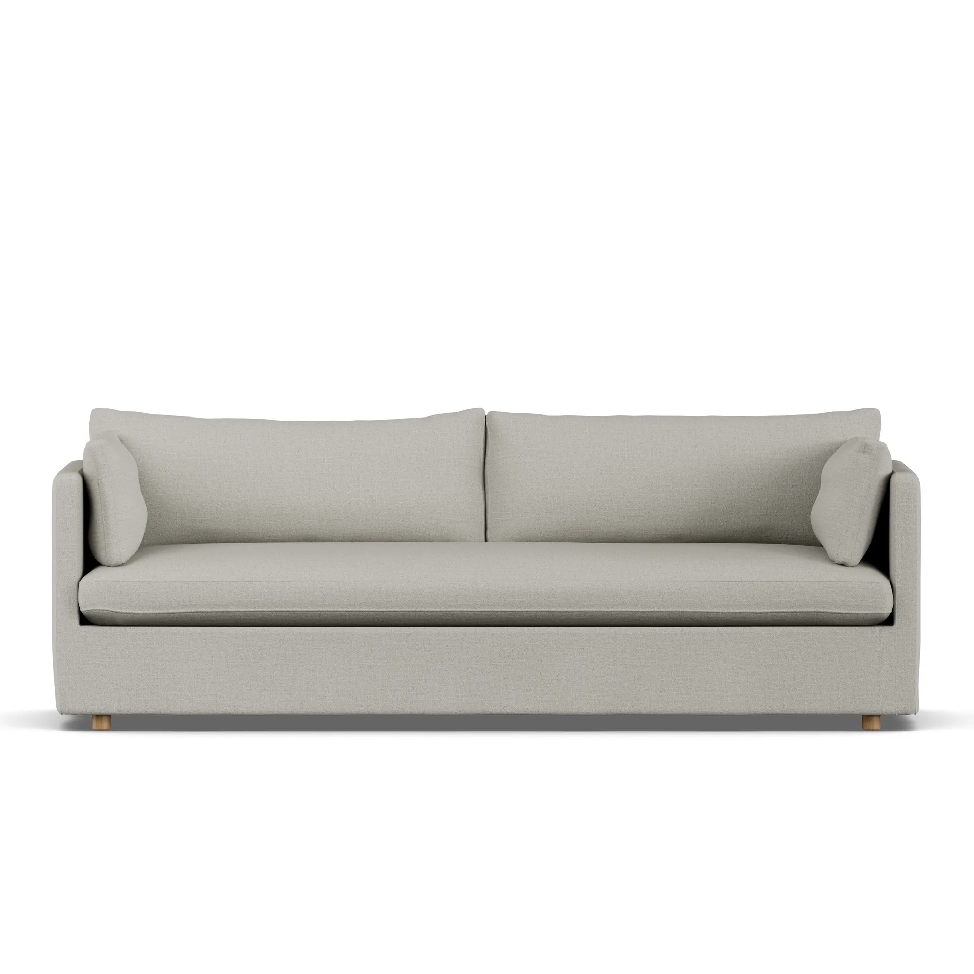 Linnevik sofa, Same Grey 6673-dąb olejowany na biało, 4-osobowa, z falbaną 1898