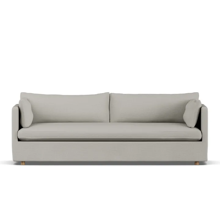 Linnevik sofa - Same Grey 6673-dąb olejowany na biało, 4-osobowa, z falbaną - 1898