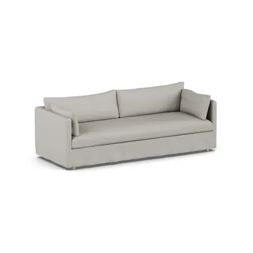 Linnevik sofa - Same Grey 6673-dąb olejowany na biało, 4-osobowa, z falbaną - 1898