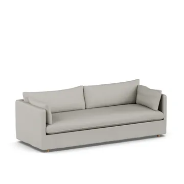 Linnevik sofa - Same Grey 6673-dąb olejowany na biało, 4-osobowa, z falbaną - 1898