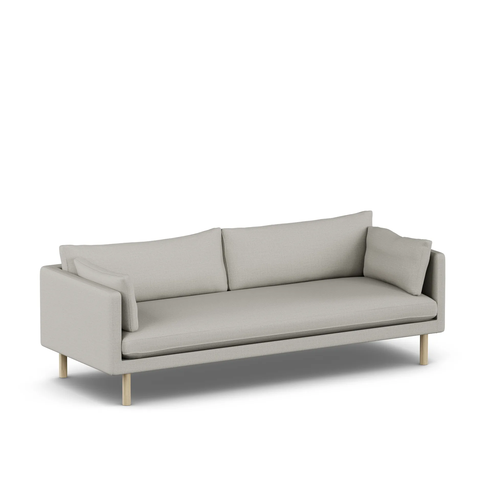 Linnevik sofa, Same Grey 6673-dąb olejowany na biało, 4-osobowa 1898