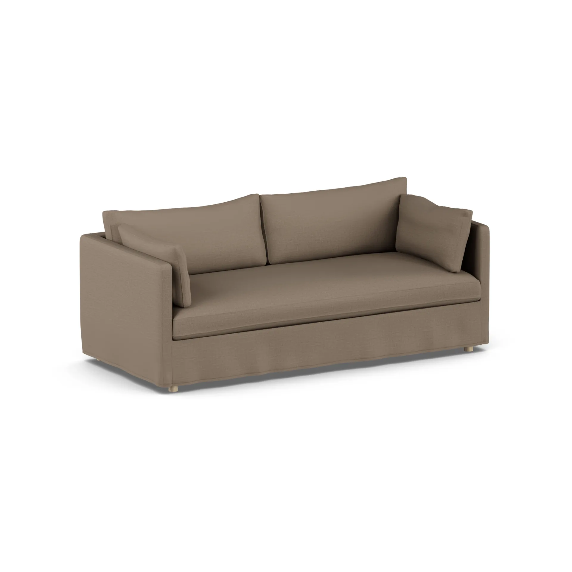 Linnevik sofa, Same Mole 6674-dąb olejowany na biało, 3-osobowa, z falbaną 1898