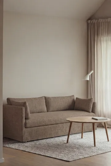 Linnevik sofa - Same Mole 6674-dąb olejowany na biało, 3-osobowa, z falbaną - 1898