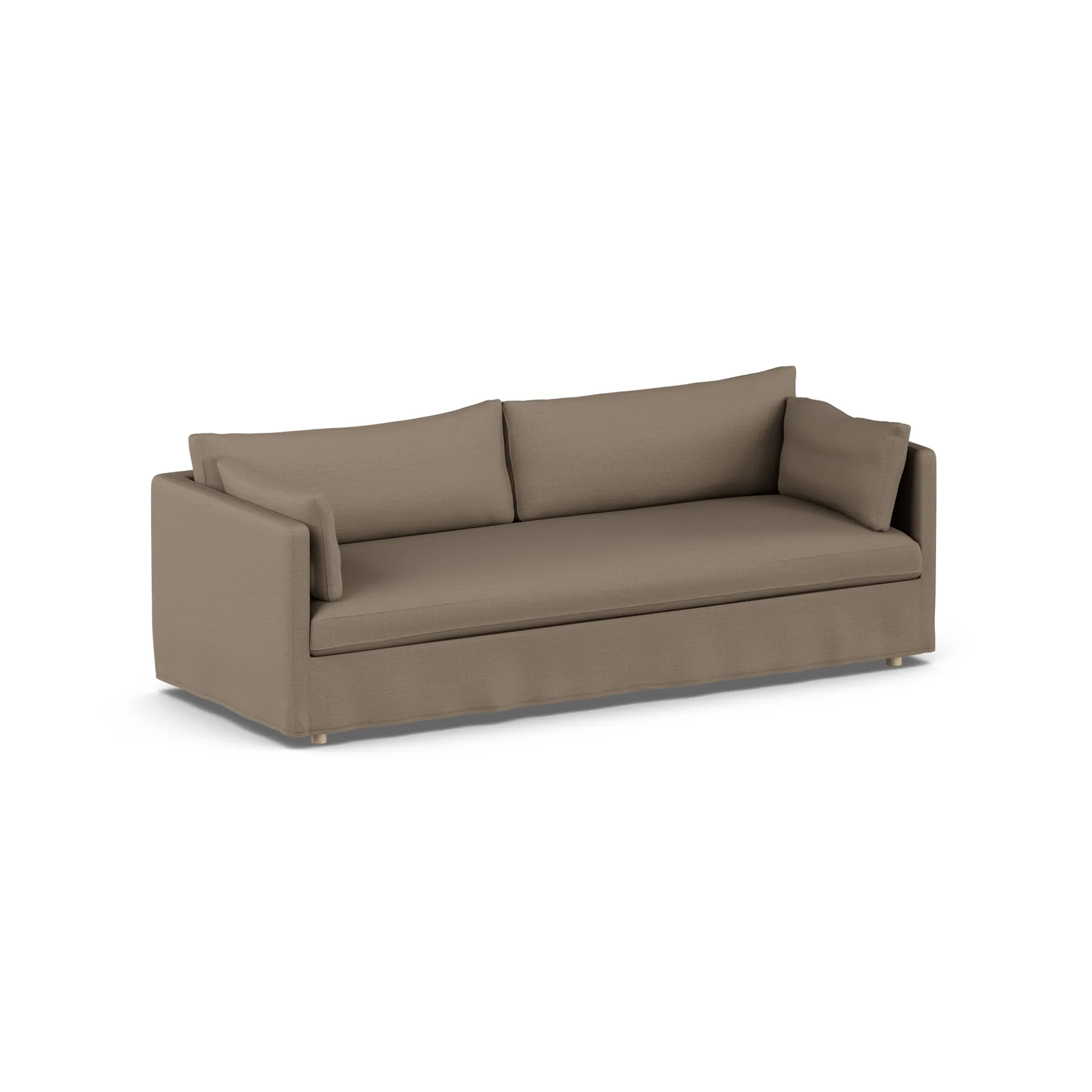 Linnevik sofa, Same Mole 6674-dąb olejowany na biało, 4-osobowa, z falbaną 1898