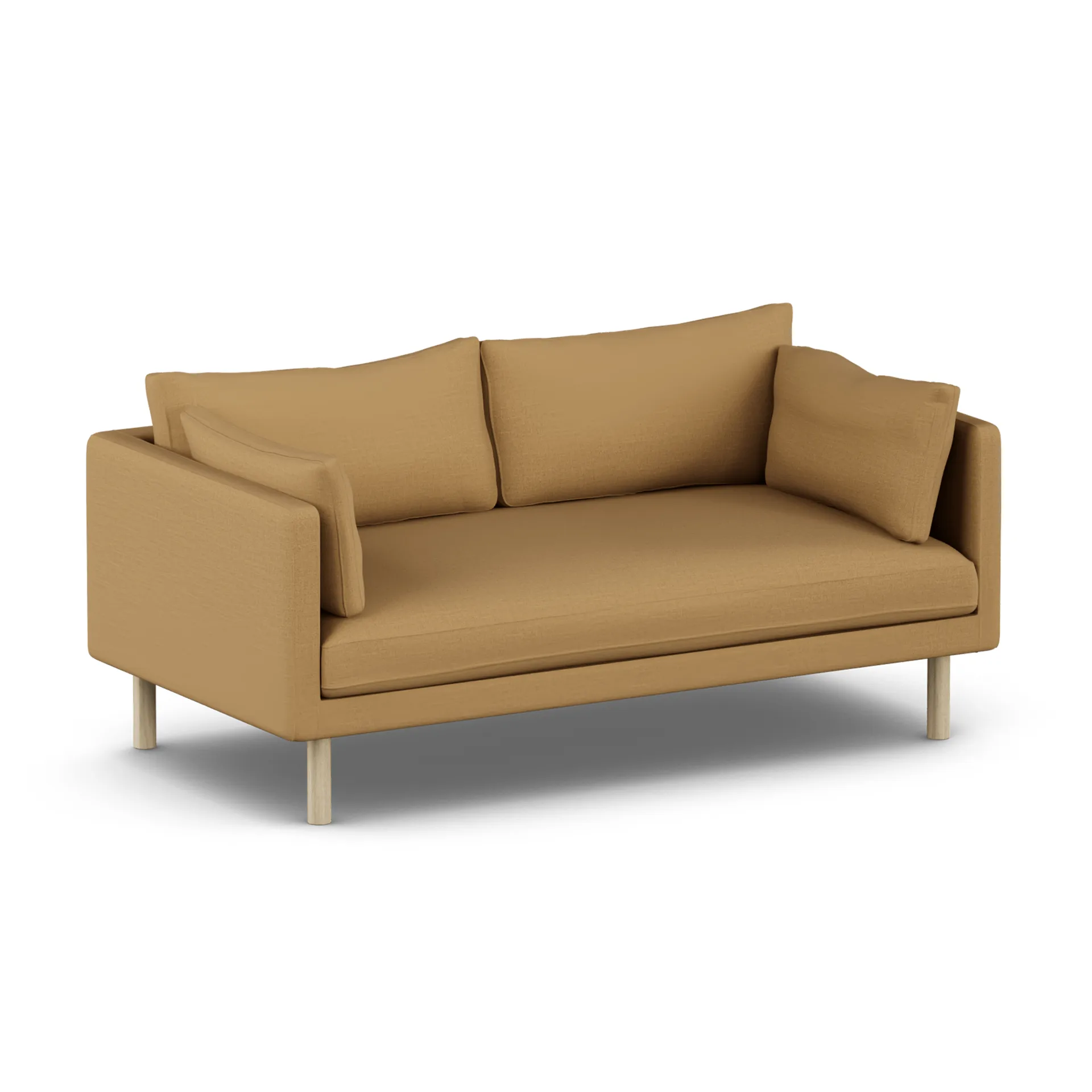 Linnevik sofa, Same Ochre 6676-dąb olejowany na biało, 2-osobowa, bez falbany 1898