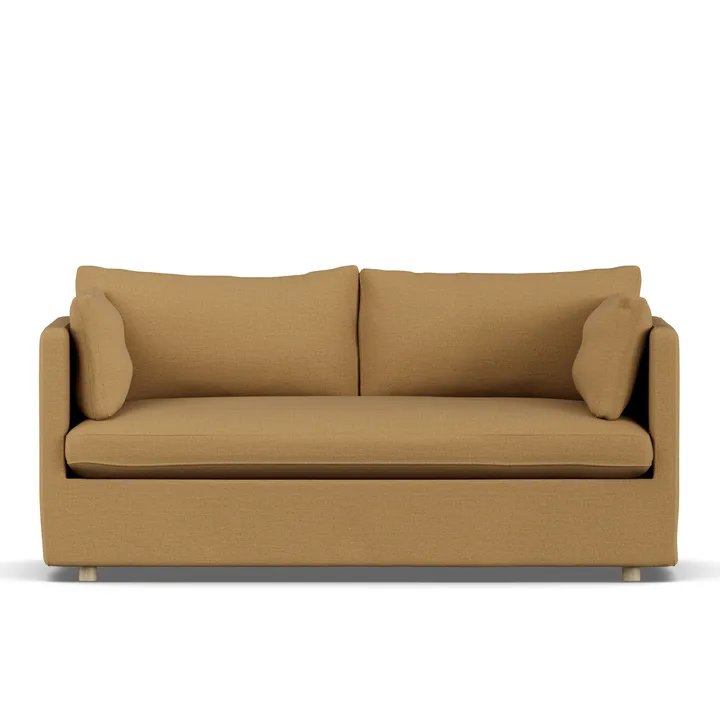 Linnevik sofa - Same Ochre 6676-dąb olejowany na biało, 2-osobowa, z falbaną - 1898