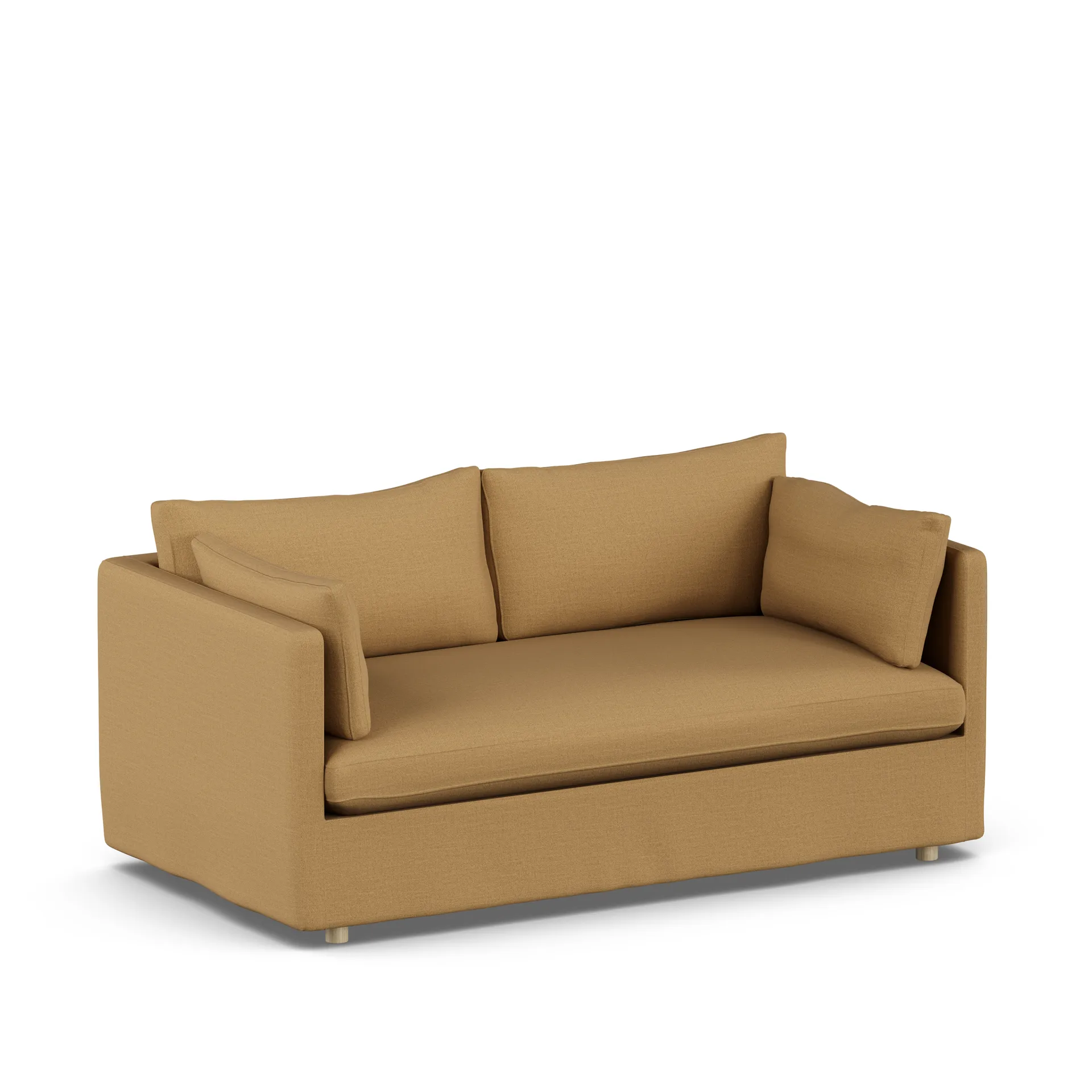 Linnevik sofa, Same Ochre 6676-dąb olejowany na biało, 2-osobowa, z falbaną 1898