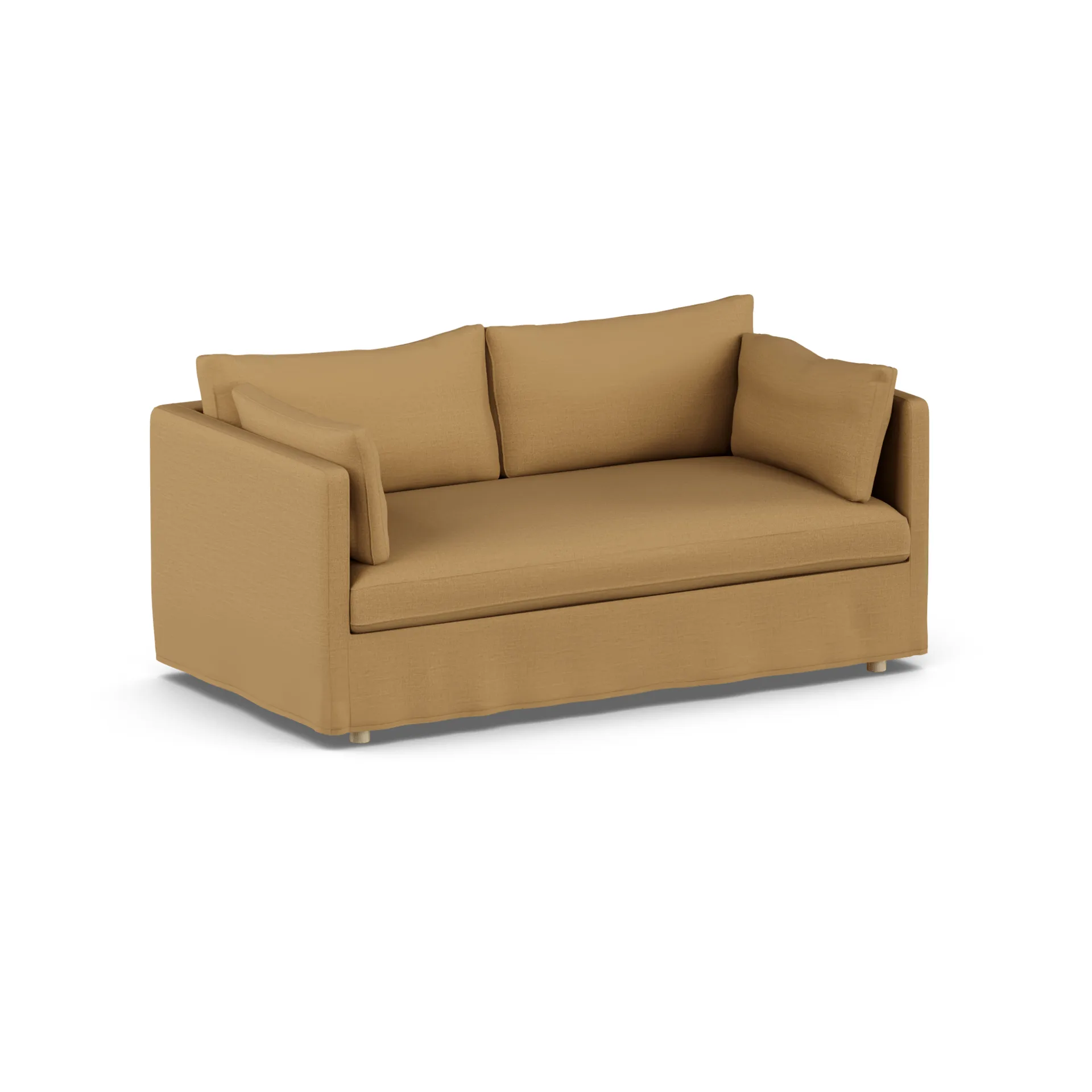 Linnevik sofa, Same Ochre 6676-dąb olejowany na biało, 2-osobowa, z falbaną 1898