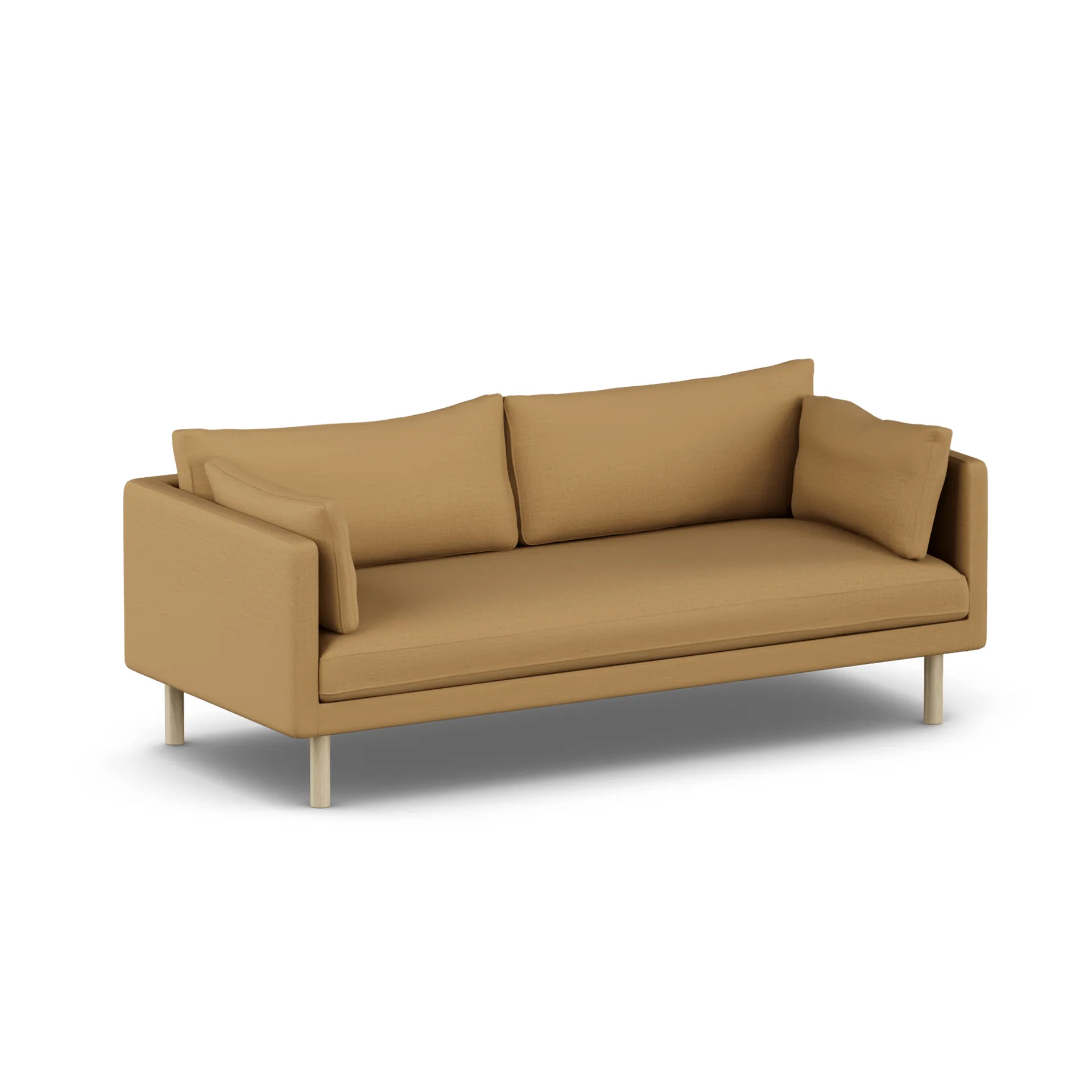 Linnevik sofa, Same Ochre 6676-dąb olejowany na biało, 3-osobowa, bez falbany 1898