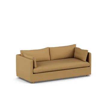 Linnevik sofa - Same Ochre 6676-dąb olejowany na biało, 3-osobowa, z falbaną - 1898