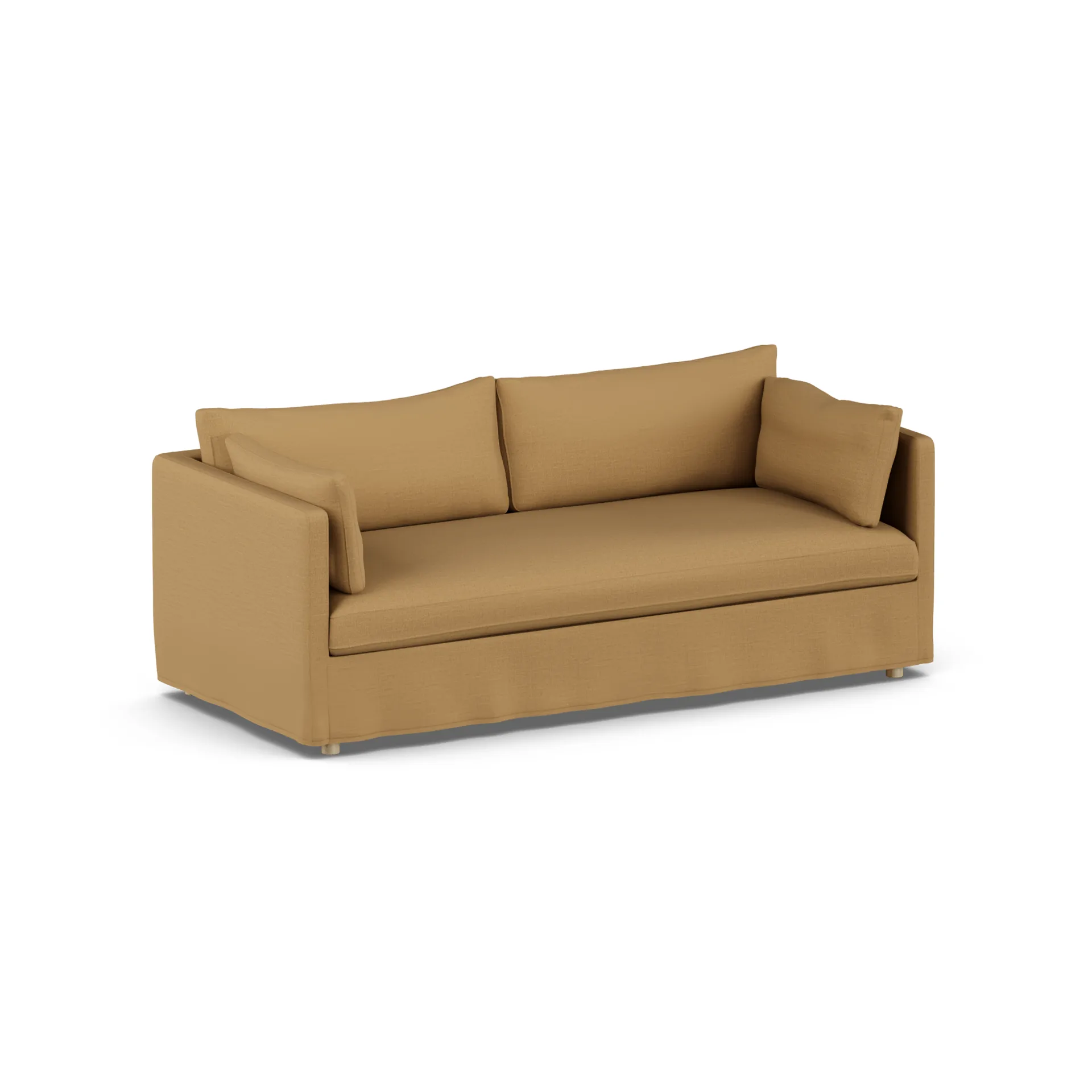 Linnevik sofa, Same Ochre 6676-dąb olejowany na biało, 3-osobowa, z falbaną 1898
