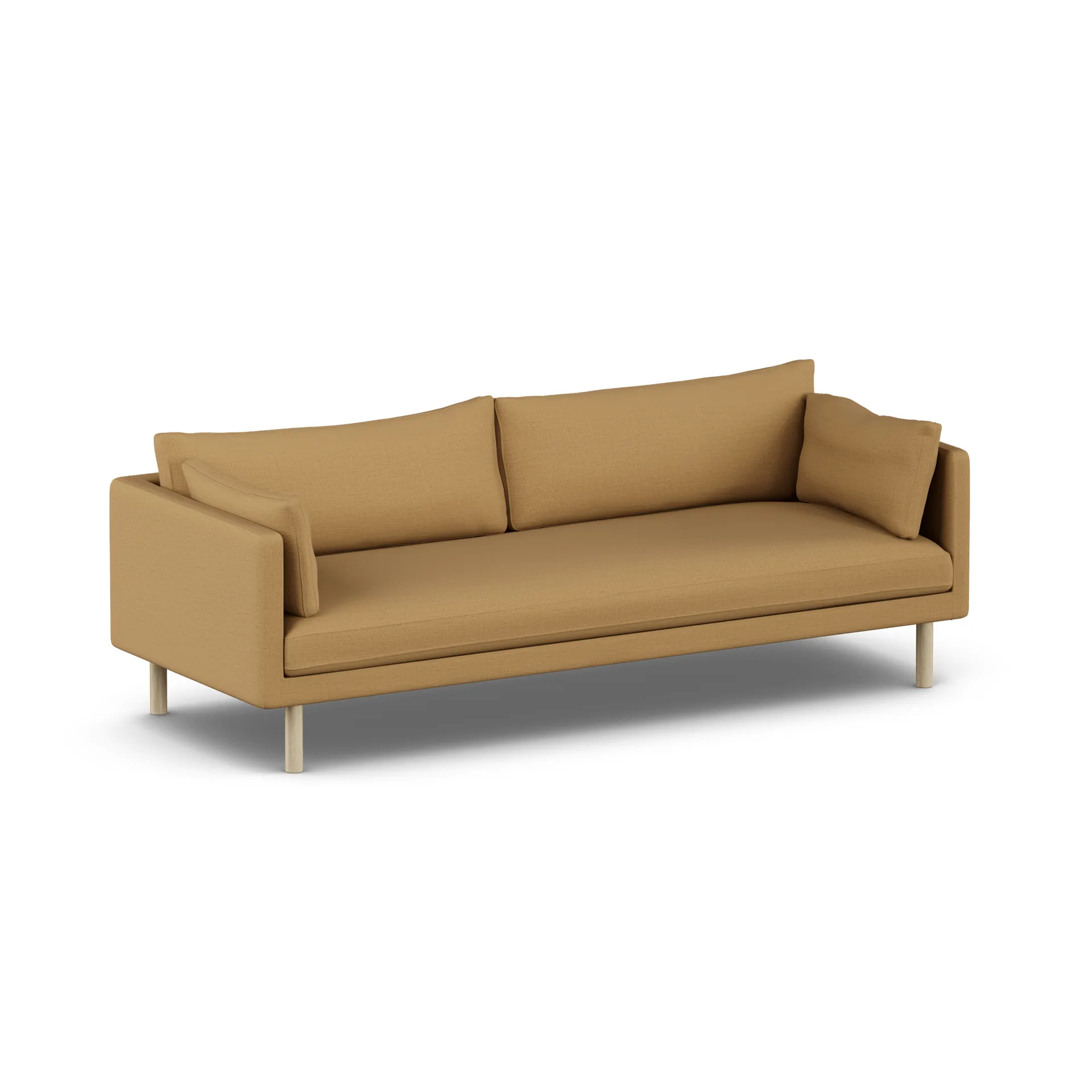 Linnevik sofa, Same Ochre 6676-dąb olejowany na biało, 4-osobowa, bez falbany 1898