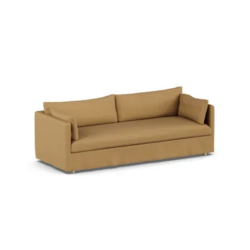 Linnevik sofa - Same Ochre 6676-dąb olejowany na biało, 4-osobowa, z falbaną - 1898