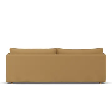 Linnevik sofa - Same Ochre 6676-dąb olejowany na biało, 4-osobowa, z falbaną - 1898