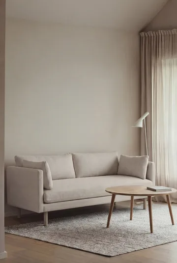 Linnevik sofa - Same Off White 6671-dąb olejowany na biało, 2-osobowa, bez falbany - 1898