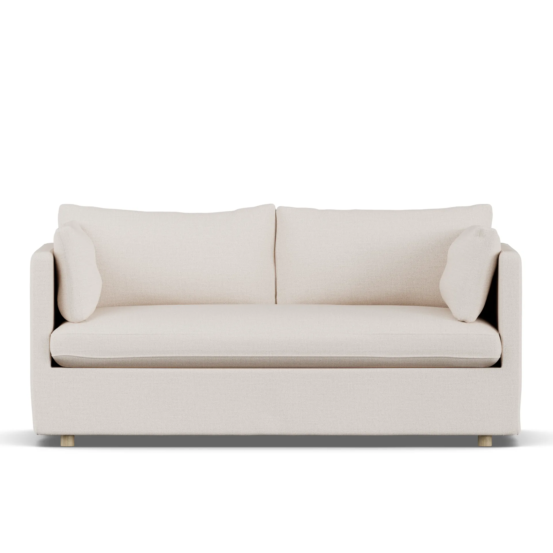 Linnevik sofa, Same Off White 6671-dąb olejowany na biało, 2-osobowa, z falbaną 1898