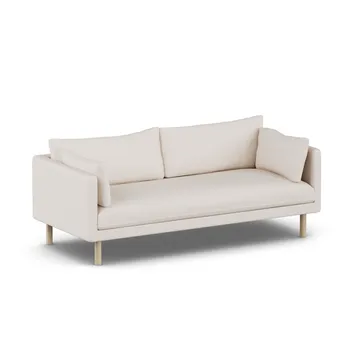 Linnevik sofa - Same Off White 6671-dąb olejowany na biało, 3-osobowa, bez falbany - 1898