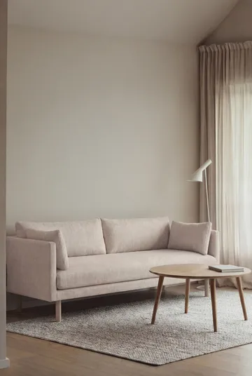Linnevik sofa - Same Off White 6671-dąb olejowany na biało, 3-osobowa, bez falbany - 1898