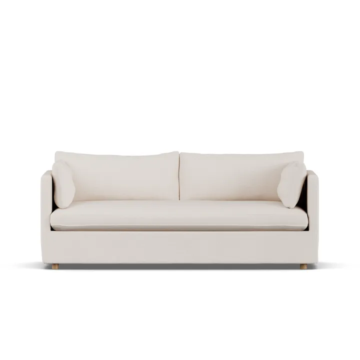 Linnevik sofa - Same Off White 6671-dąb olejowany na biało, 3-osobowa, z falbaną - 1898