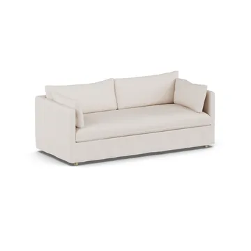 Linnevik sofa - Same Off White 6671-dąb olejowany na biało, 3-osobowa, z falbaną - 1898