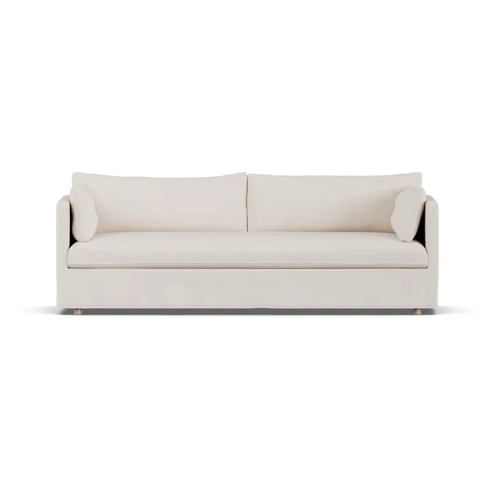 Linnevik sofa - Same Off White 6671-dąb olejowany na biało, 4-osobowa, z falbaną - 1898