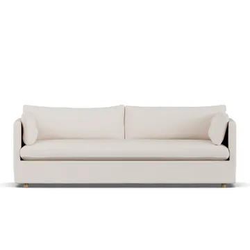 Linnevik sofa - Same Off White 6671-dąb olejowany na biało, 4-osobowa, z falbaną - 1898
